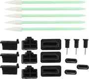 SG Store 40Pcs Anti Dust Cover Foam Swabs Cleaning Kit Includes USB Type-C Plugs USB-A Plugs 3.5mm Headphone Jack Plugs HDMI Plugs RJ45 Plugs for Laptops, Phones, Tablets, TVs, Routers