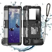 IPX8 Waterproof Mobile Phone Case for Swimming Underwater Case Universal Smartphone Diving Cover for iPhone 14 13 12 11 Samsung S23 S21 Huawei Google OnePlus Xiaomi Redmi LG (2nd Generation Black)