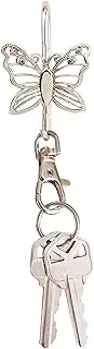 FINDERS KEY PURSE Original, Patented Keychain Purse Hook, Key Holder with Clasp and Cute, Trendy Charm Butterfly