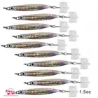 10pcs Silver 1.5oz Colt Sniper jigs 42g Vertical jig w/ a 3561D-DT MUSTAD Hook