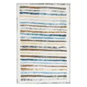 Floor Rug Short Pile Washable Carpet Soft Plush Non Slip Stripe 80x120