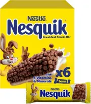 Nestle Nesquik Chocolate Cereal Bar (25g) x 6 Bars , Free Shipping World Wide