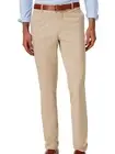 Lacoste Men's Slim-Fit Twill Flat Front Pants (36x34, Macaroon) $125