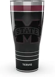 Tervis Traveler Mississippi State Bulldogs - Night Game Triple Walled Insulated Tumbler Travel Cup Keeps Drinks Cold & Hot, 30oz, Stainless Steel