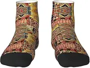 [JBYJBX] African Textile Patchwork Print Adult Socks Womens Mens Workout Thermal Cozy All-Season Gift Holiday Articles Use