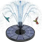 AISITIN 3.5W Solar Fountain Pump, Solar Water Pump Floating Fountain Built-in 1500mAh Battery, with 6 Nozzles, for Bird Bath, Fish Tank, Pond or Garden Decoration Solar Aerator Pump