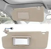 Driver Left & Passenger Right Sun Visor Compatible with Pilot 2017 ‑ 2022, Interior Accessories, Beige Car Sun Visor Built in Makeup Mirror, Sun Visor for Car