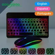 Rgb Wireless Keyboard & Mouse For iPad , Android, Tablets, Desktop Windows