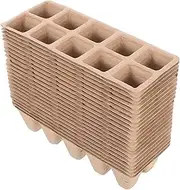 OFFSCH Hydroponic Seedling Trays 20pcs Plant Growing Trays Plant Fiber Material No Transplant Shock for Healthy Root Development