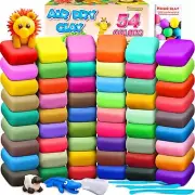 Air Dry Clay 54 Colors, Modeling Clay for Kids, DIY Molding Magic Clay, Gift for