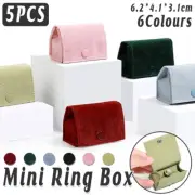 5pcs Portable Mini Jewelry Ring Box Travel Storage Case Small Jewelry Organizer