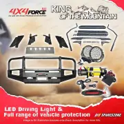 4X4FORCE Armor Bullbar 3 LOOP Light Winch Side Step for Nissan Patrol Y61 00-04