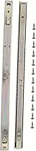 KALLORY Heavy Duty Drawer Runners 2 Section Keyboard Slide Rails Galvanized Sliding Rails for Furniture Drawer Tray Accessories