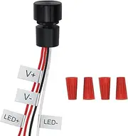 SURLED 12 Volt DC Dimmer Switch PWM for LED RV Lights Interior, 12-24 Volts LED Ceiling Dome Lights Dimmer and Switch for Camper, Recreational Vehicle, Halogen, Auto, Truck, Marine and Strip Lighting
