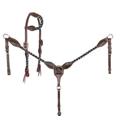 Desert Dawn Mohair One Ear Headstall & Breast Collar & Reins NEW