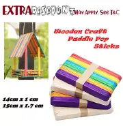 Paddle Pop Sticks Disposable /Wooden Coffee Tea Stirrers Craft Stick