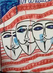 Americas Masks Abstract Subversive Art Moody Virgo Arts Original New
