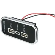 Type-C Dual USB Car Charger Socket Power Adapter Fast Charger Outlet Panel ATV (for: Daihatsu)