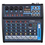 6-Ch. Bluetooth Studio Mixer - DJ Audio Mixing Console System (PMXU63BT)