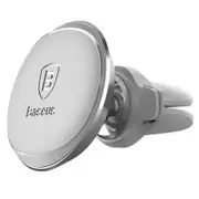 Cable Clip Magnetic Rotation Car Air Vent Phone Holder Stand for Samsung S8 iPhone X Xiaomi SILVER COLOR