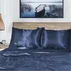 1000TC Silk Silky Feel Single/KS/Double/Queen/King Fitted, Flat Sheet Set-Ocean