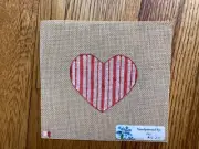 New Hand Painted Needlepoint canvas- Heart
