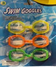 3packs swimming goggles, comfortable fit, adjustable head strap ,crystal clear