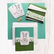Happy Easter Bunny with Egg Card Making Kit Handmade Card Kit For Friends