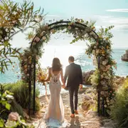 Fin Metal Wedding Arch Frame Party Flower Balloon Backdrop Stand Garden Arch Trellis