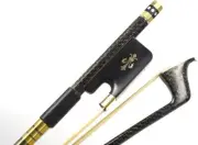 4/4 Cello bow Braided carbon fiber Ebony frog natural Horse Hair Nice inlay
