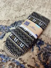 New With Tags Muk Luks Padded Knit Socks Winter Sherpa