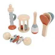 5pcs Wooden Musical Instrument Toy Cage Bell Baby Rattle Toy Instrument Toy❤