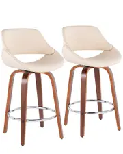 Lumisource Set of 2 Fabrico Fixed-Height Counter Stools