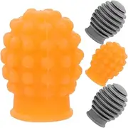 GLSTOY 4pcs Silicone Drumstick Tips for Mute Drumstick Caps for Beginners Soft Protectors Grey