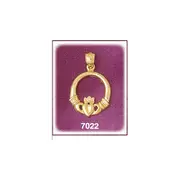 14K Gold Claddagh Charm