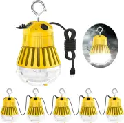 100W LED Temporary Work Light 15000LM, 5000K Linkable Construction Work Light wi
