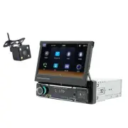 7in Single Din Touch Screen Car Stereo Radio Carplay Android Auto BT USB Camera
