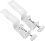 STOBAZA 2Pcs Heavy Duty C Clamp Base Stand for Desk Mounting Accessory Versatile Support for Monitors with Painted Finish User Friendly Installation