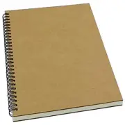 YUREE Spiral Notebook/Spiral Journal Lined, B5 Hard Kraft Cover 1 Pack-Brown