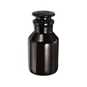 250mL Amber Reagent Media Wide Mouth Glass Storage Bottle Amber Caps