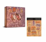 NeW 101 CHIPBOARD Alphabet LETTERS & Shapes in CIGAR BOX with Matching STICKERS