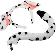 [QWDSGFWS] 1 Set Set Headband Clothing Animal Hair Band Decorate Outfit Tail Decorations Puppy Short Plush/1168