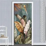 Door Stickers 3D DIY Self-Adhesive Door Sticker Bedroom Poster Door Mural PVC Waterproof Removable Wallpaper Home Decor(95x215cm)