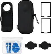SG Store Camera Protective Accessories Kit Hard Shell Protector Case Protective Silicone Case Lens Cap Screen Protector Compatible with Insta 360 X4