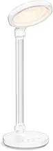 LENCENT Book Light Rechargeable, Eye-Caring Table Lamps Desk Lamp 5 Lighting Modes & Touch Control Stepless Dimming, Auto Timer, Foldable Desk Light for Bedroom Bedside Office Study