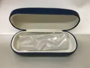 Cole Haan Eyeglass Navy Blue Hard-Shell Case w/ Cleaning Cloth, NO GLASSES