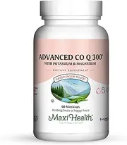 Maxi Health Advanced CO Q10 300 - Coenzyme Q10 - with Potassium & Magnesium - 60 Capsules - Kosher