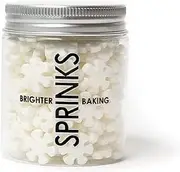 Sprinks XL Snowflakes Sprinkles 60g | White Cake Decorations | Edible Snowflakes | Cake Sprinkles | White Cake Sprinkles | Dessert Sprinkles
