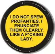 I Do Not Spew Profanities I Enunciate Like A Fcking Lady Sound Button Funny Gift