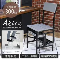 在飛比找momo購物網優惠-【Akira】MIT台灣製雙變形便利踏板梯(椅子/梯子/梯凳